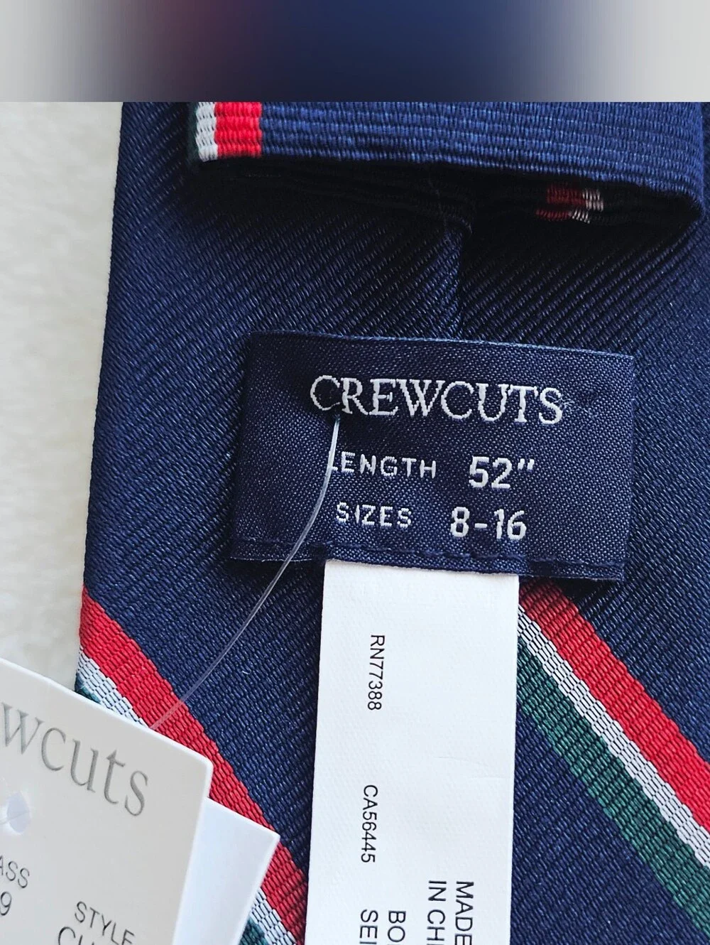J Crew Kids' Silk Tie in Multi- Stripes